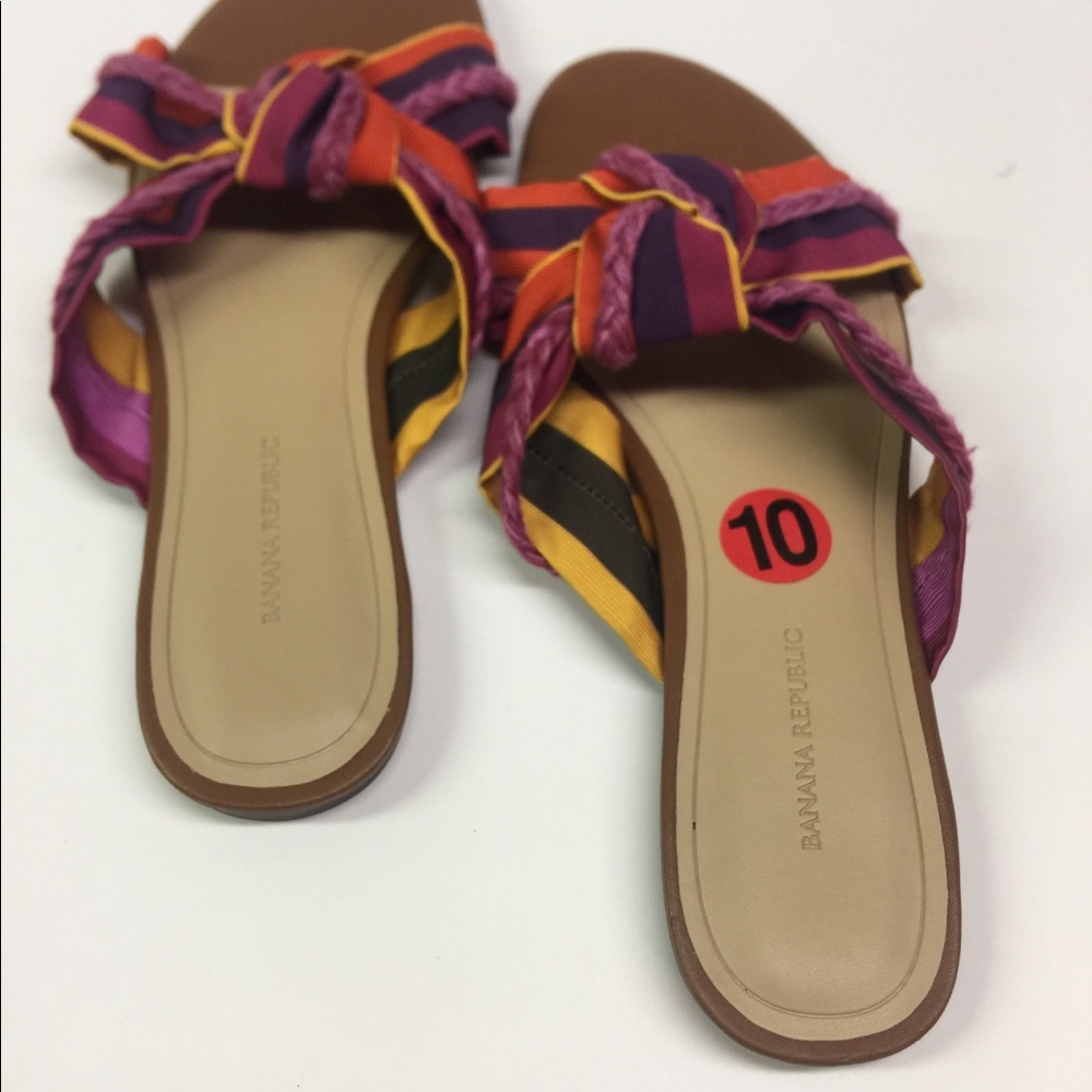 Banana Republic fabric slides sandals size 10